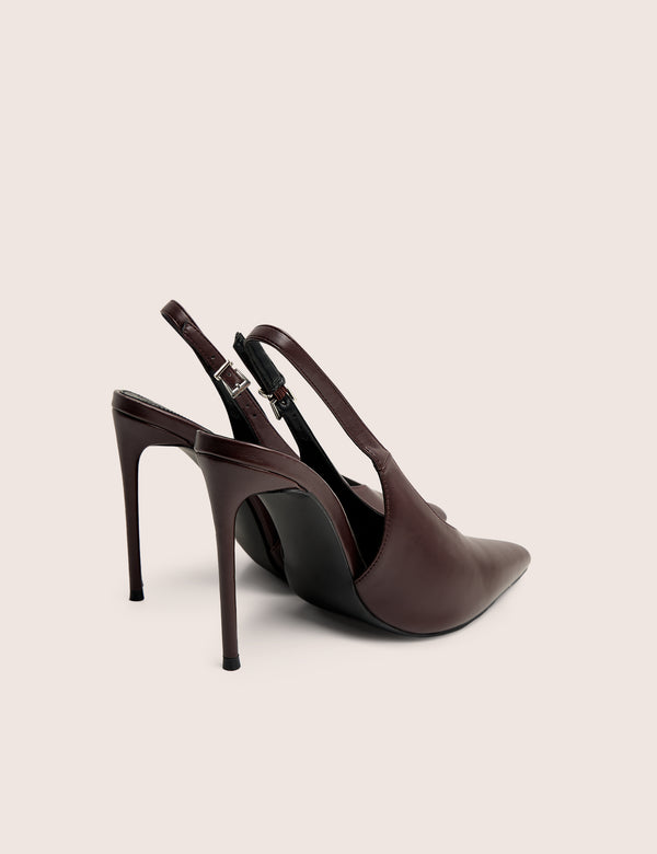 Public Desire Tatti Burgundy Slingback Court Heel
