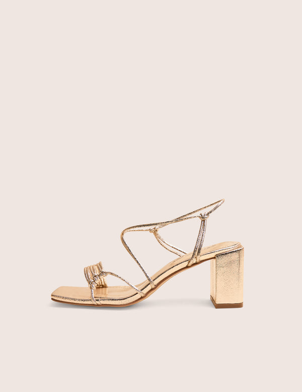 public desire Taryn Gold Knotted Upper Block Heel Sandals public desire Taryn Gold Knotted Upper Block Heel Sandals