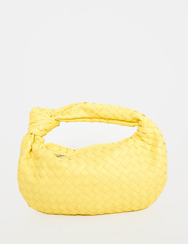 public desire The Blame Lemon Woven Pu Knot Detail Mini Pu Bag