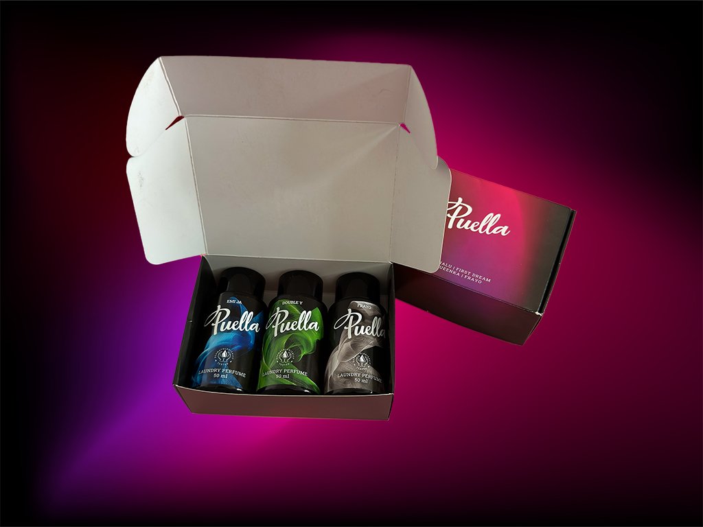 puella Personalised Gift Set of Puella Laundry Perfumes 3 x 50 ml