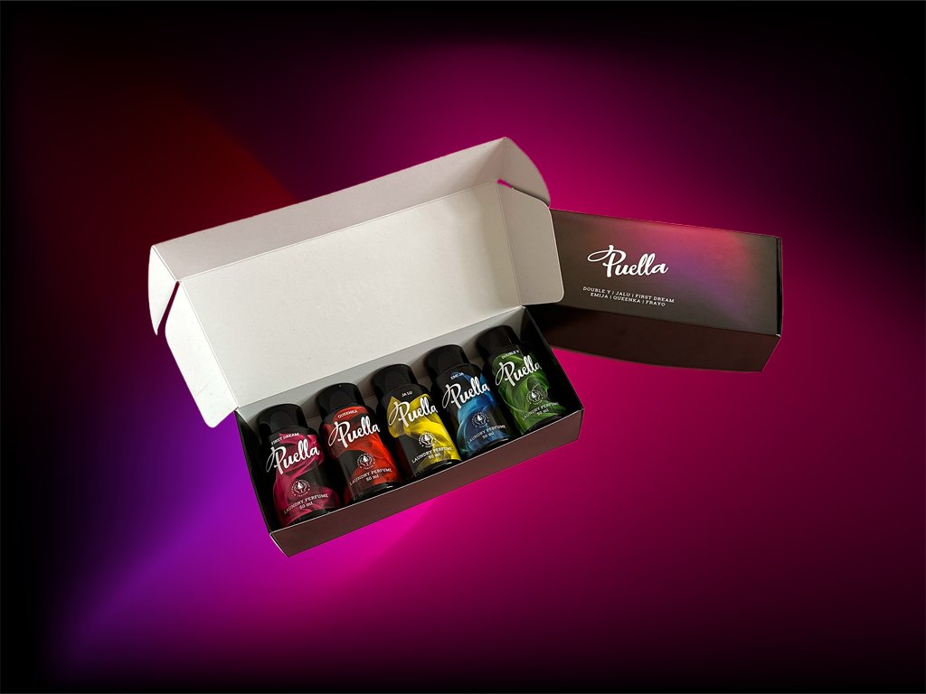 puella Personalised Gift Set of Puella Laundry Perfumes 5 x 50 ml