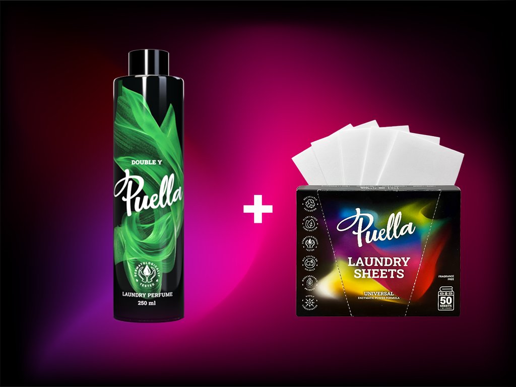 puella Value set for 50 washes: laundry parfume + laundry sheets