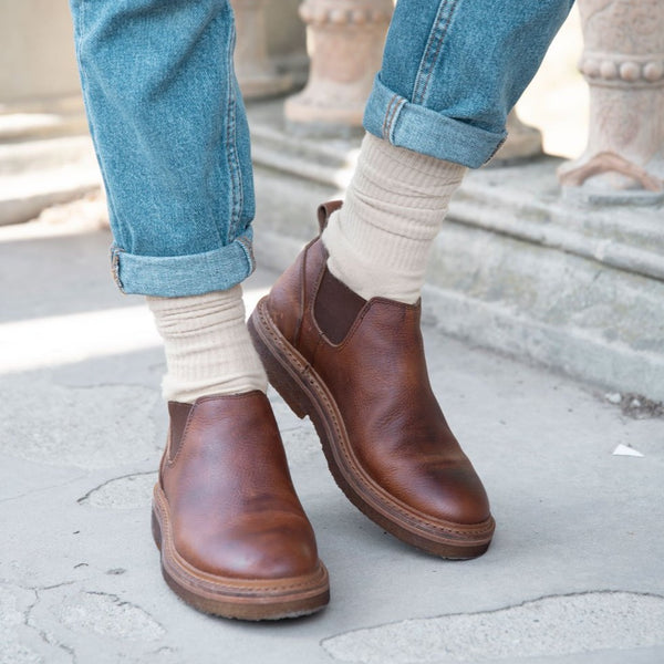 punto pigro COLLEGE22 CHELSEA BOOTS – Tan