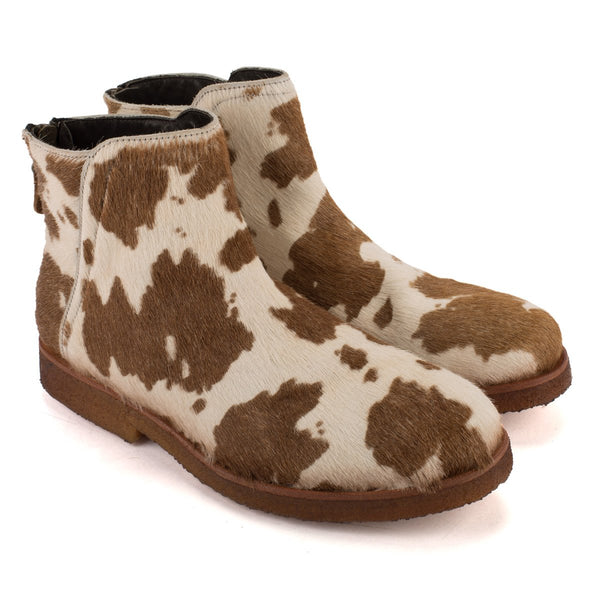 Punto Pigro DRESS05 PONY ANKLE BOOTS – Cow