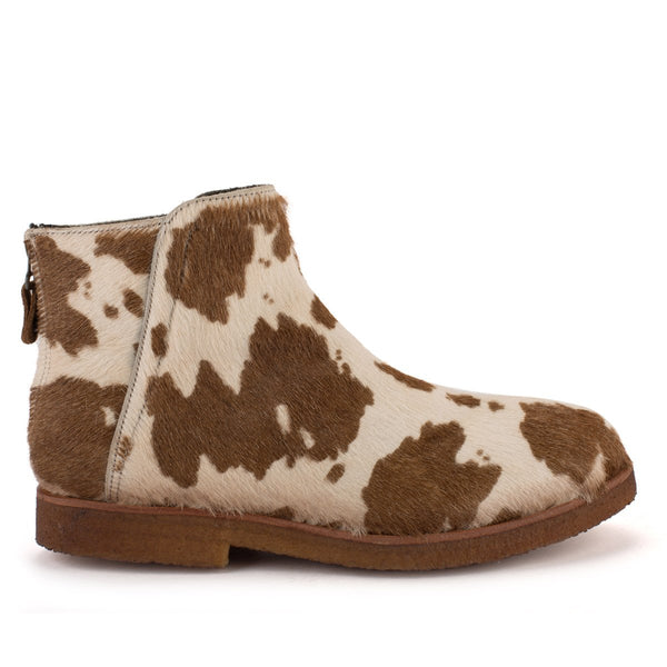 punto pigro DRESS05 PONY ANKLE BOOTS – Cow