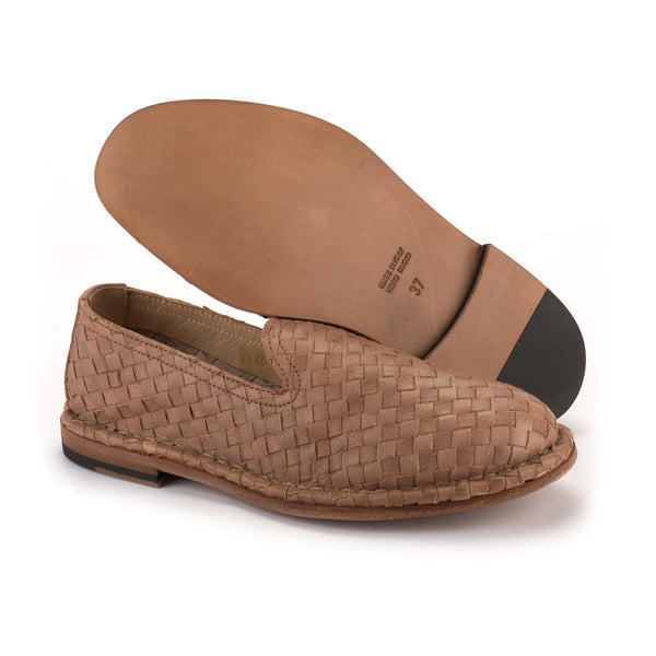 Punto Pigro HAND 06 WOVEN SLIPPERS – Taupe