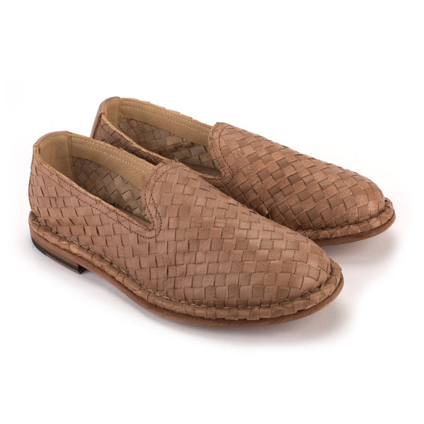 punto pigro HAND 06 WOVEN SLIPPERS – Taupe