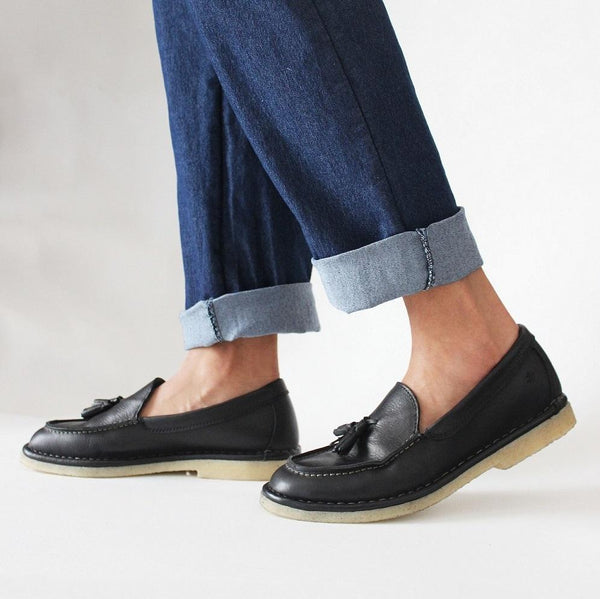 punto pigro HAND 08 W – Crepe loafers