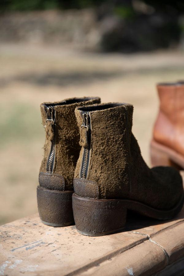 Punto Pigro TEXAS 03 ROUGH SUEDE BOOTS – Moss