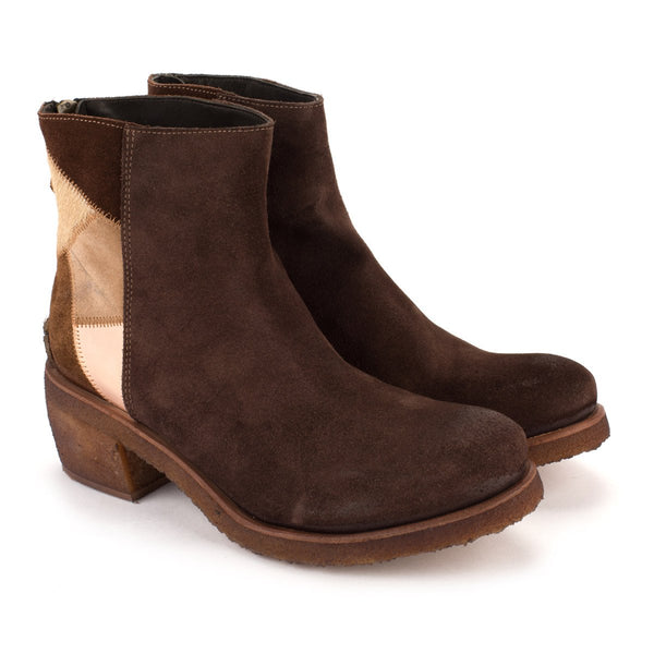 punto pigro TEXAS 03 SUEDE BOOTS – Patchwork Coffe