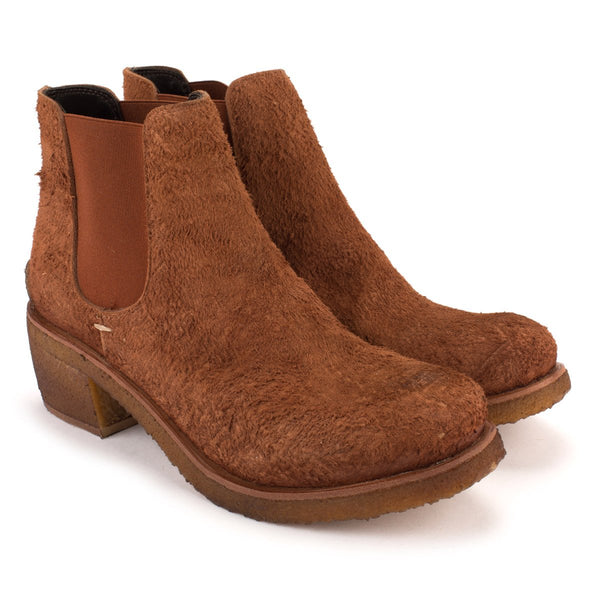 Punto Pigro TEXAS02 ROUGH SUEDE CHELSEA BOOTS– Tan