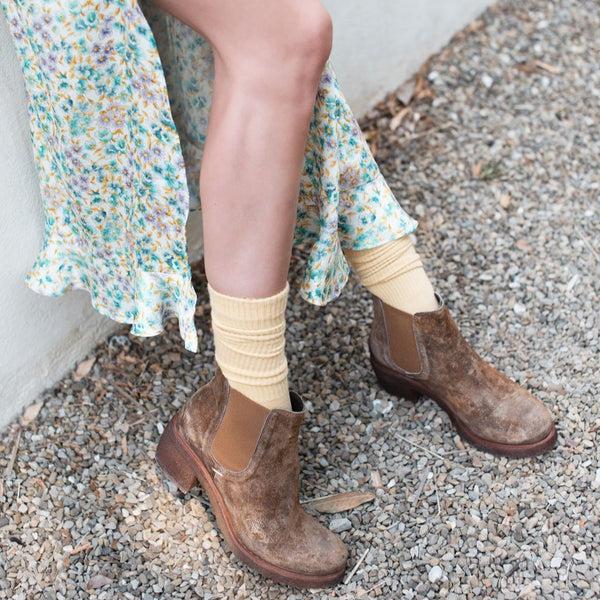 punto pigro TEXAS02 SUEDE CHELSEA BOOTS – Wood