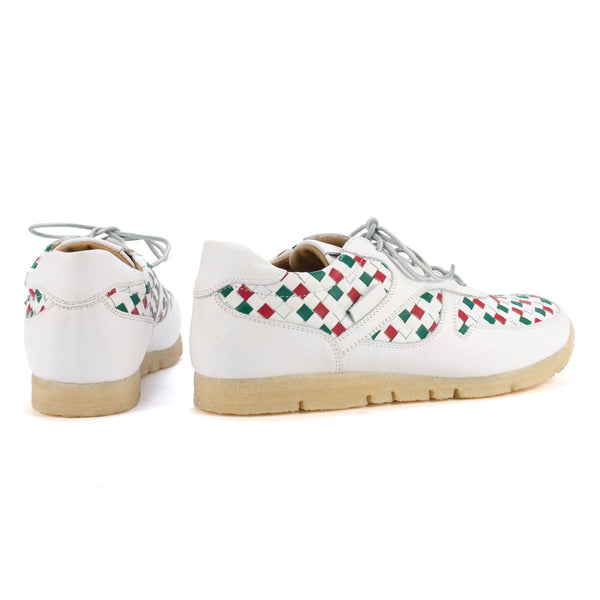 Punto Pigro WOVEN SNEAKERS – White Red Green