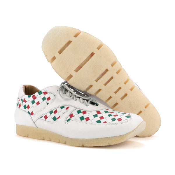 Punto Pigro WOVEN SNEAKERS – White Red Green