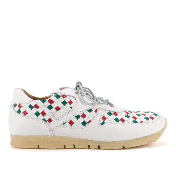 punto pigro WOVEN SNEAKERS – White Red Green