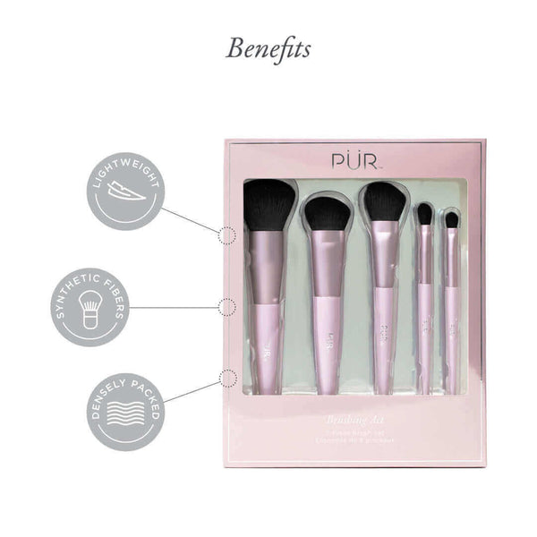 Pür Cosmetics Brushing Act 5 Piece Makeup Brush Set