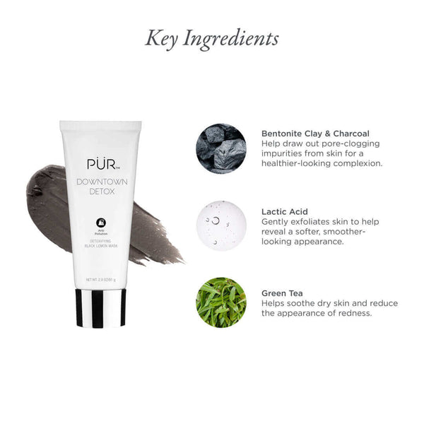 Pür Cosmetics Downtown Detox Detoxifying Black Lemon Face Mask