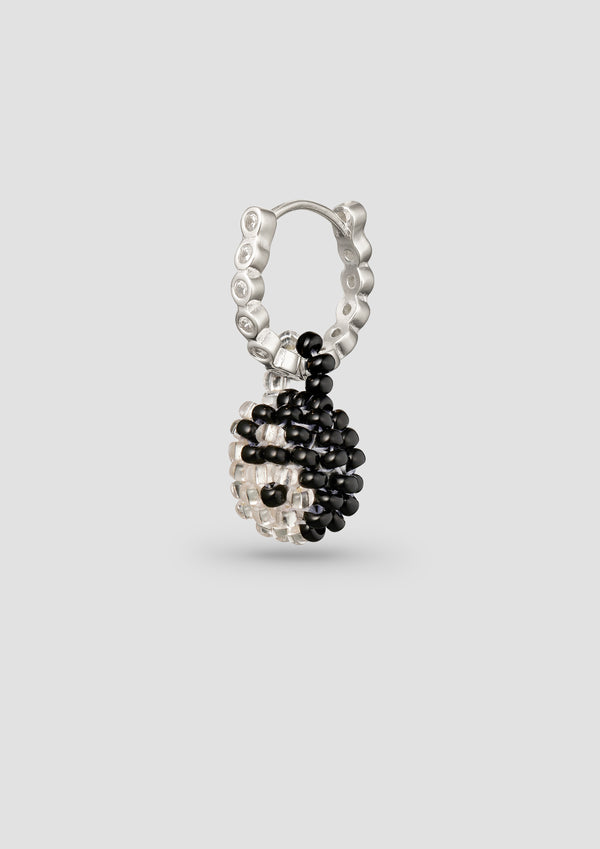 Pura Utz Black Silver Yin Yang Earring