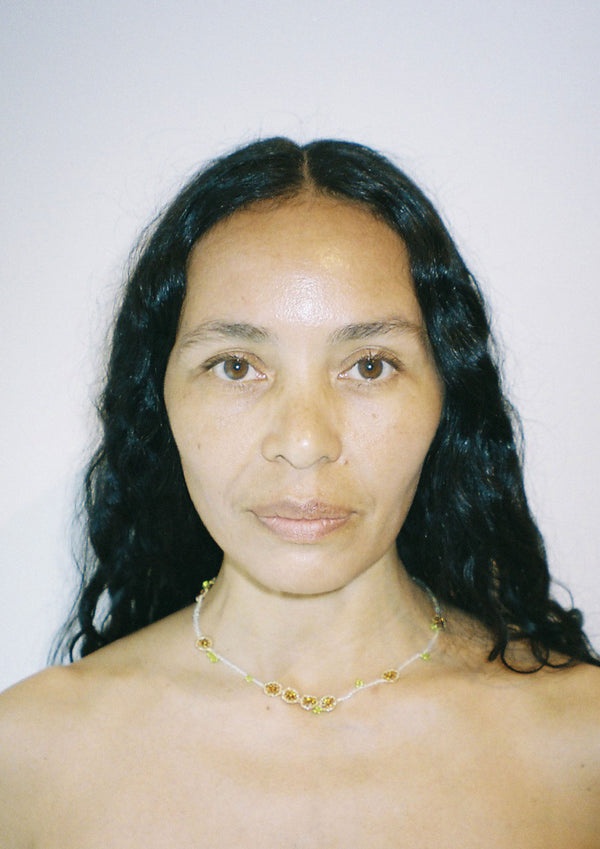Pura Utz Brown Flor Necklace