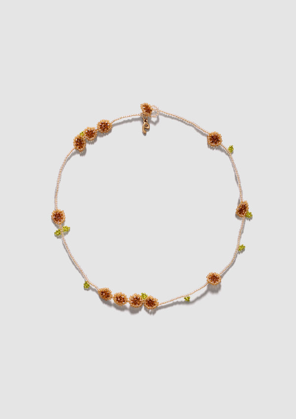 pura utz Brown Flor Necklace