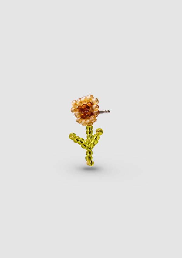 Pura Utz Brown Florecita Ear Stick