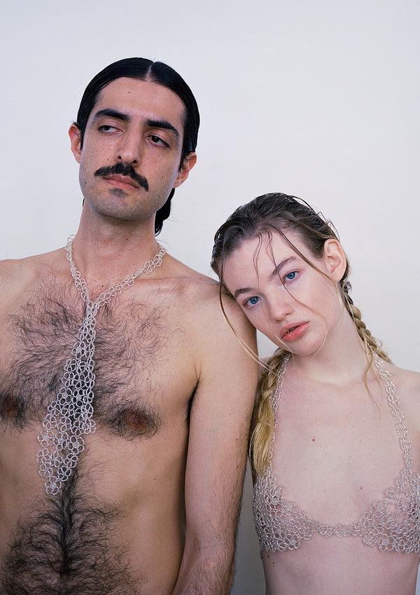 Pura Utz Flower Tie Necklace