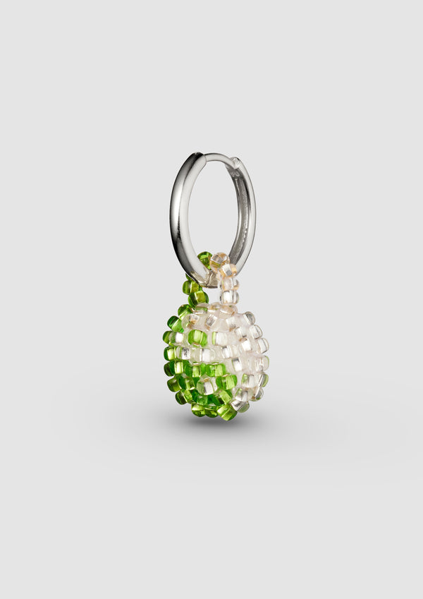 Pura Utz Green Silver Yin Yang Earring