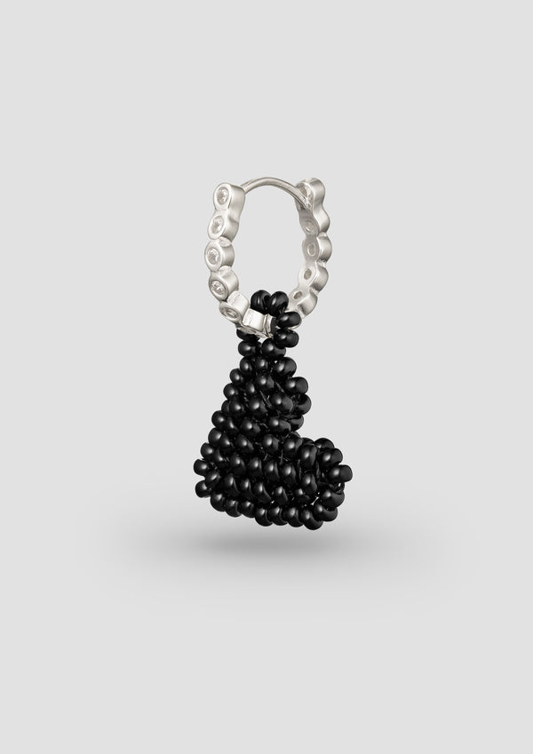 pura utz Mini Black Heart Earring