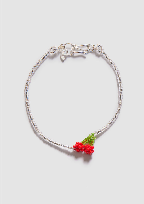 pura utz Mini Silver Cherry Bracelet