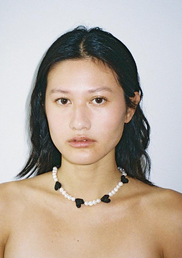 Pura Utz Multi Black Heart Necklace