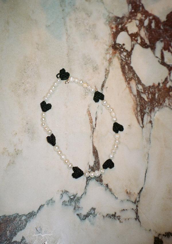 Pura Utz Multi Black Heart Necklace