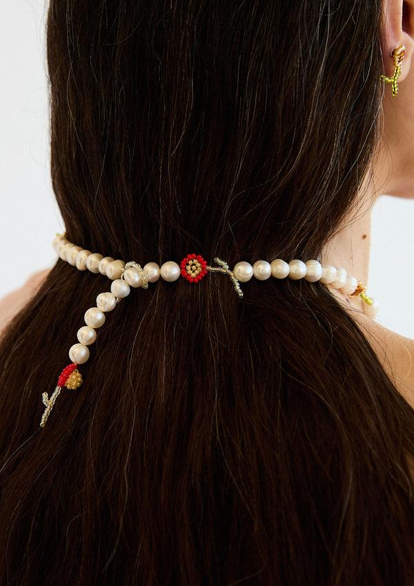 Pura Utz Multi Pearl Flor Necklace