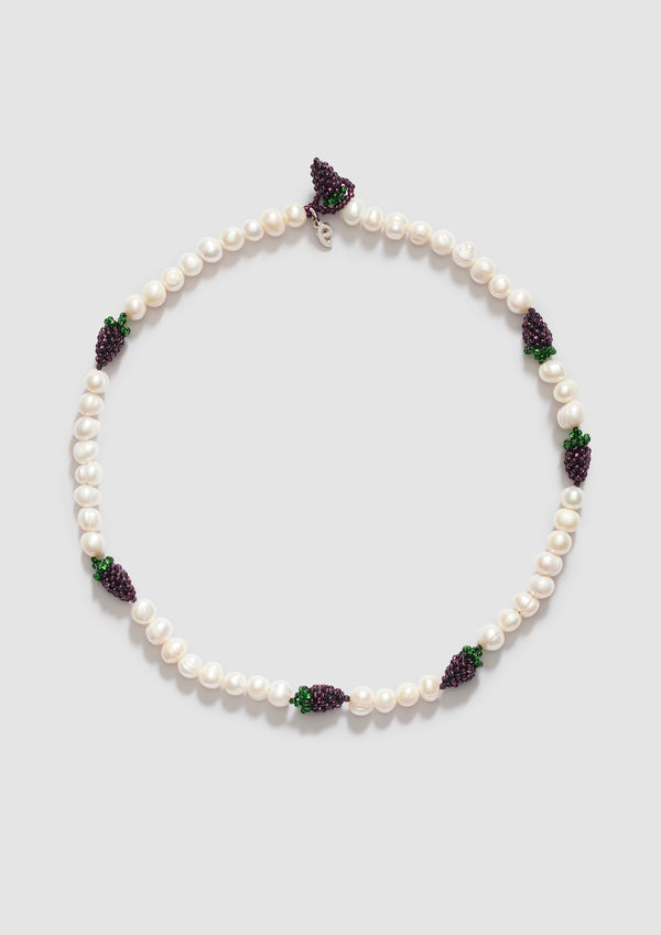 pura utz Multi Pearl Grape Necklace