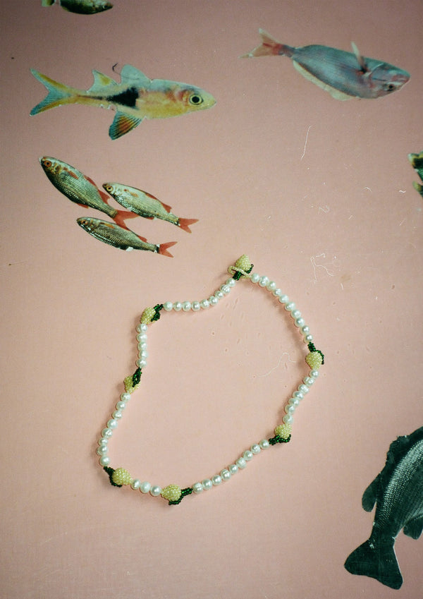 Pura Utz Multi Pearl Lemon Necklace