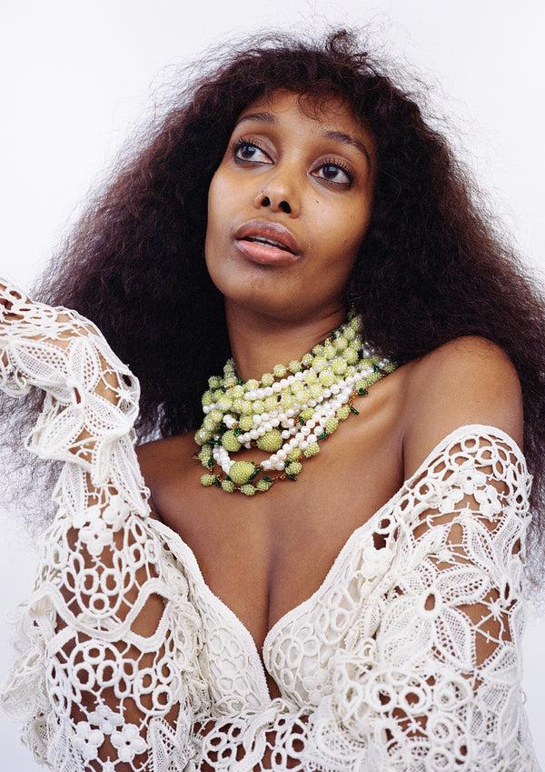 Pura Utz Multi Pearl Pear Necklace