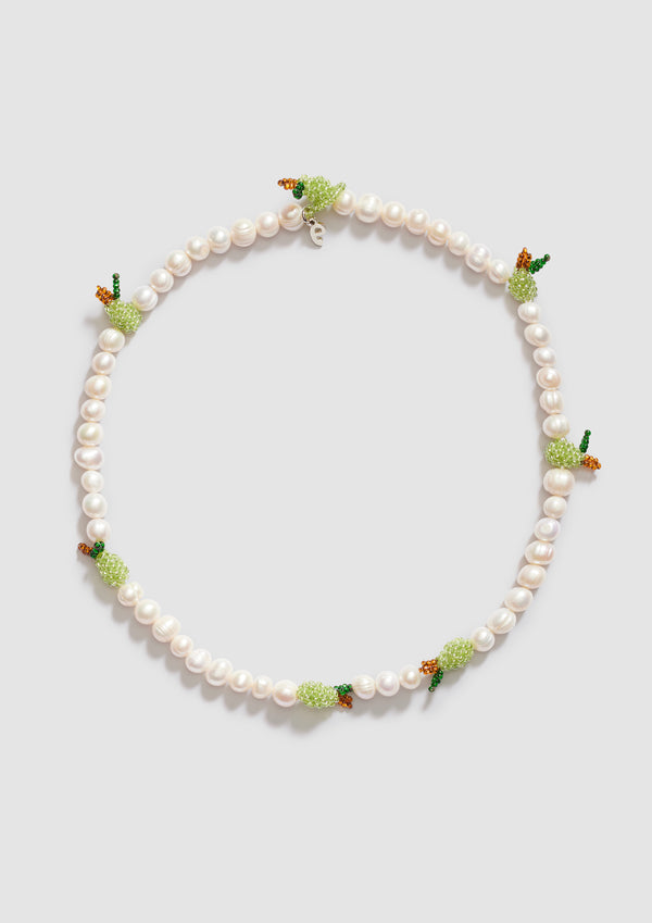 pura utz Multi Pearl Pear Necklace
