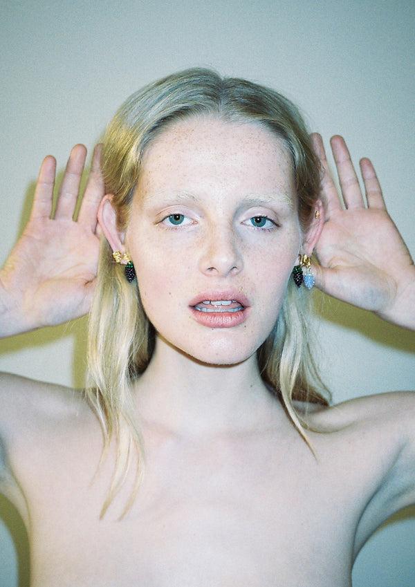 Pura Utz Pale Grape Blob Earring