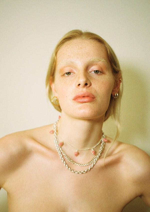 Pura Utz Pale Strawberry Necklace