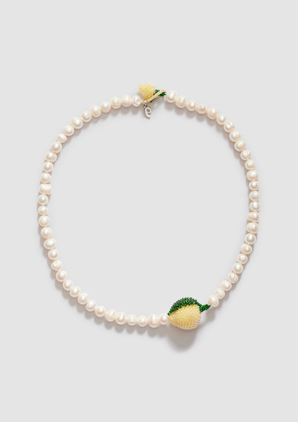 pura utz Pearl Lemon Necklace