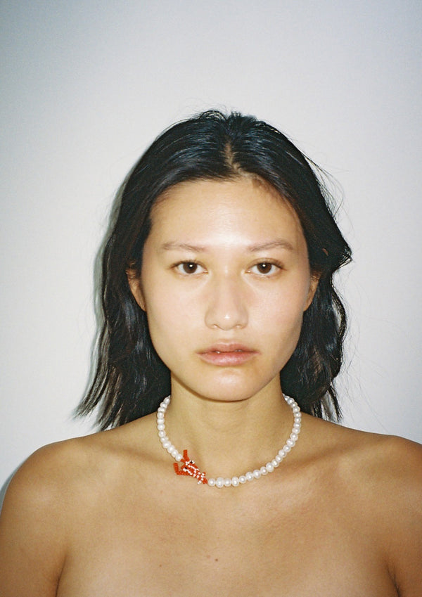 Pura Utz Pearl Lobster Love Necklace