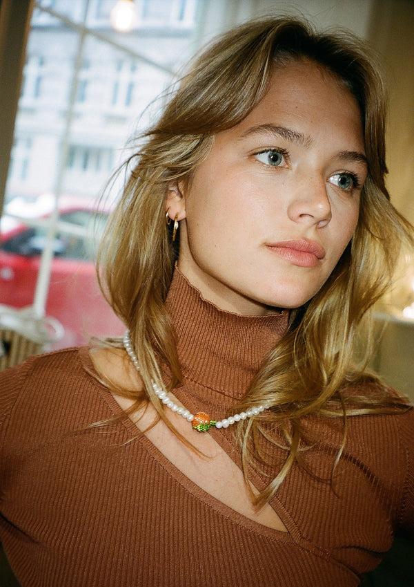 Pura Utz Pearl Orange Necklace