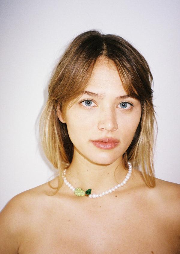 Pura Utz Pearl Pear Necklace