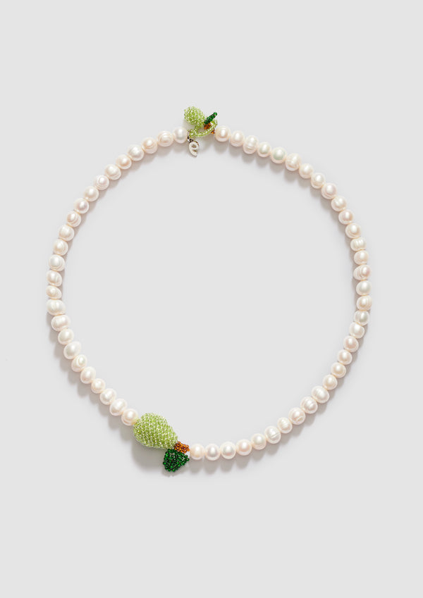 pura utz Pearl Pear Necklace