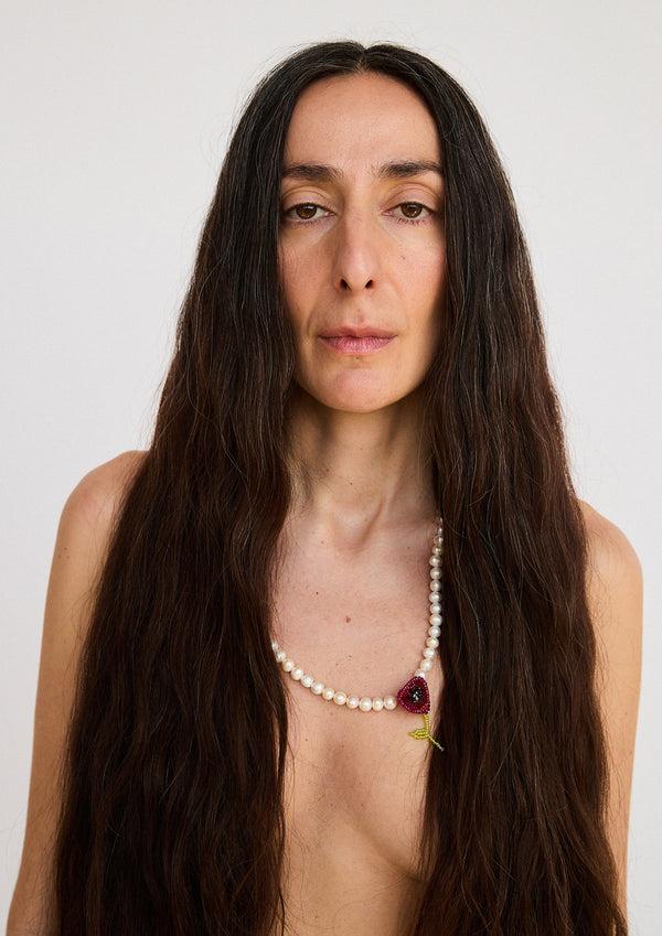 Pura Utz Pearl Poppy Necklace