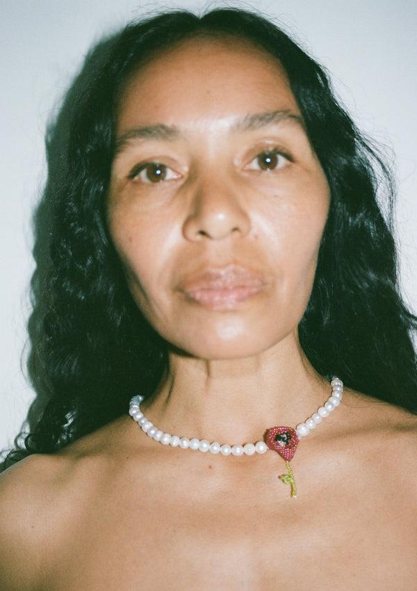 Pura Utz Pearl Poppy Necklace