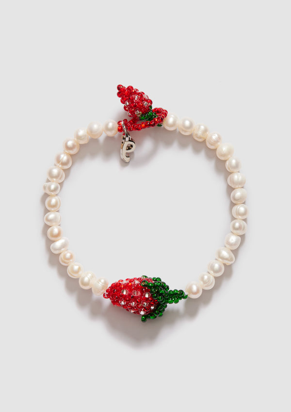 pura utz Pearl Strawberry Bracelet