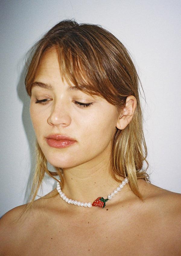 Pura Utz Pearl Strawberry Necklace
