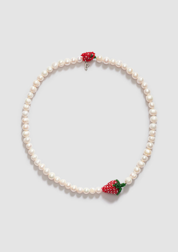 pura utz Pearl Strawberry Necklace