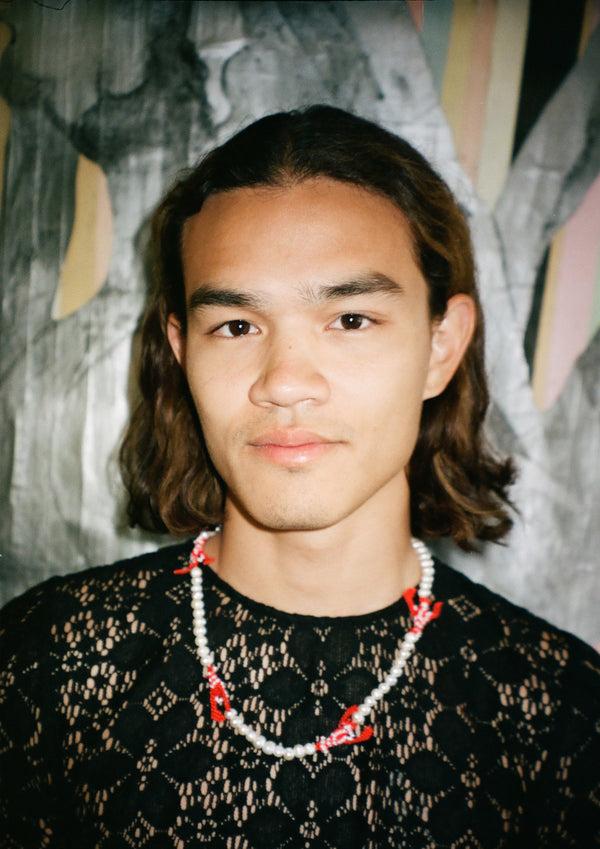 Pura Utz Pearly Lobster Love Necklace