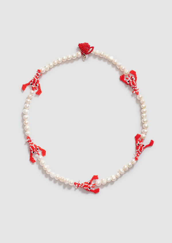 pura utz Pearly Lobster Love Necklace